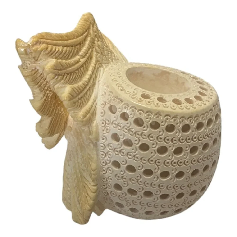 Vintage Hand-Carved Meerschaum Eagle Head Wings Tobacco Pipe With Case Unused - Picture 5 of 13